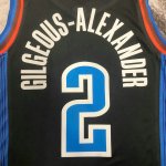 NBA 2 Gilgeous-Alexander George OKC Thunder 22-23 city Maillot noir imprimé